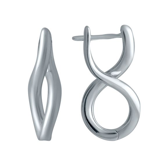 Silver earrings without stones