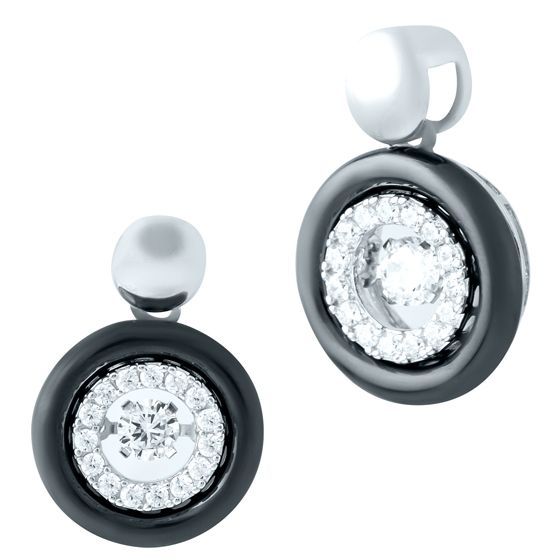 Silver pendant with ceramics