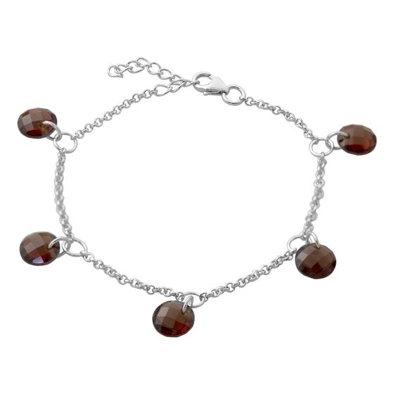 Silver bracelet with garnet 10.044ct