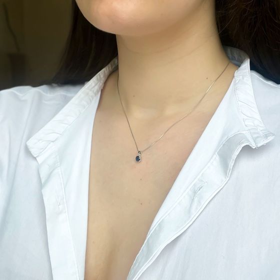 Серебряная подвеска с сапфиром 0.655ct