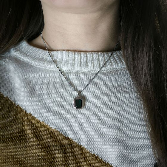 Серебряная подвеска с топазом Лондон Блю 2.675ct