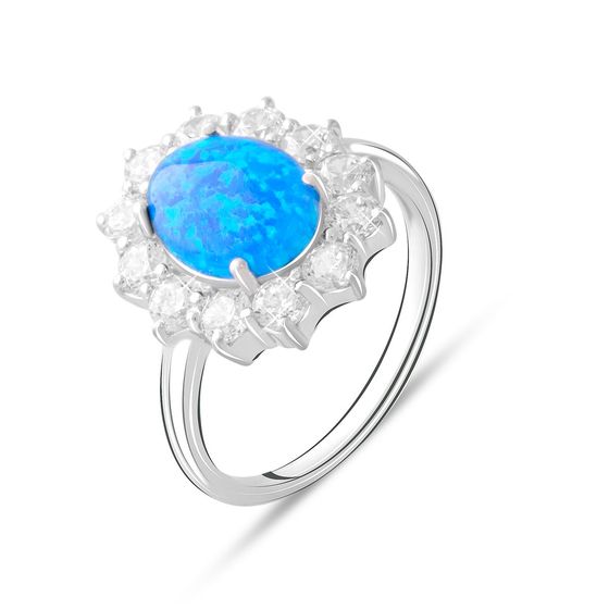 Silver ring with opal 0.867ct