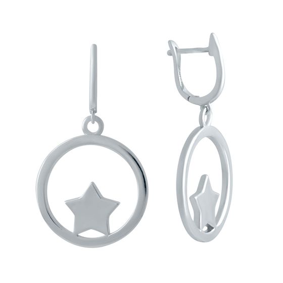 Silver earrings without stones