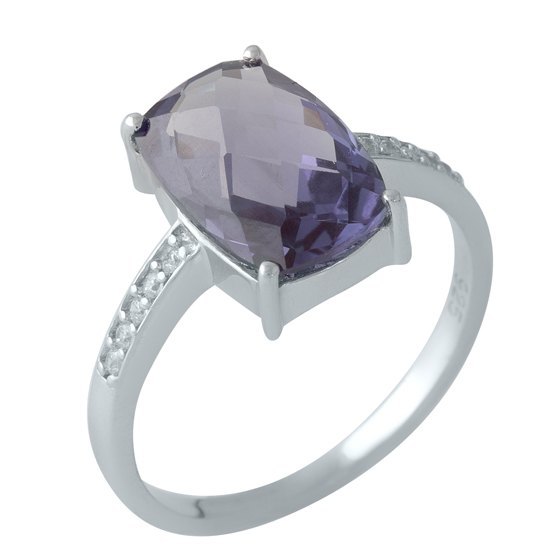 Silver ring with a 5.292ct alexandrite