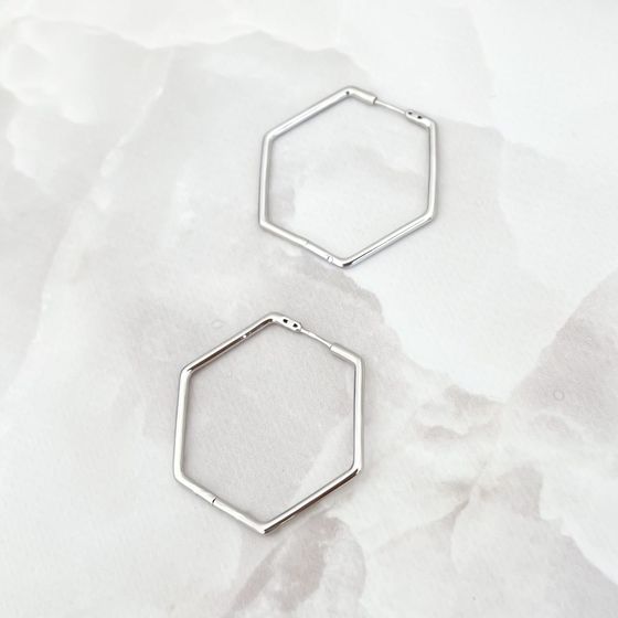 Silver earrings without stones