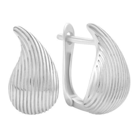 Silver earrings without stones