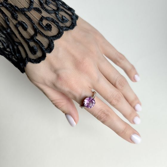 Серебряное кольцо с александритом 5.022ct
