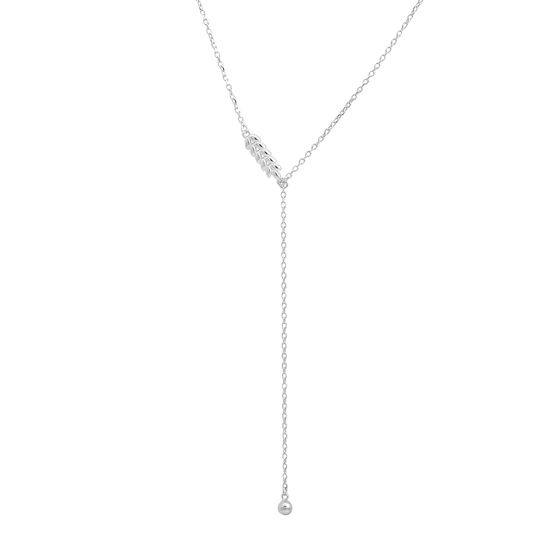 Silver necklace without stones