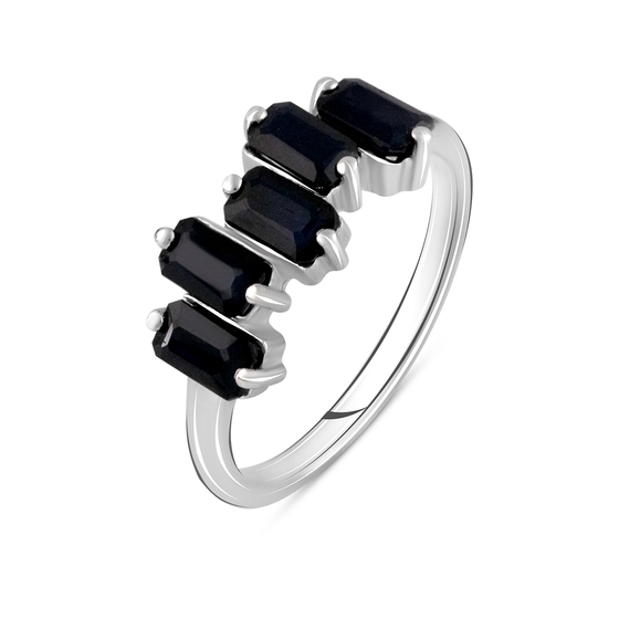 Silver ring with a 1.817-carat sapphire
