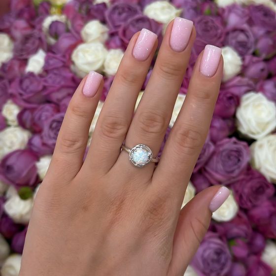 Серебряное кольцо с опалом 0.906ct