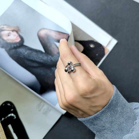 Silver ring without stones