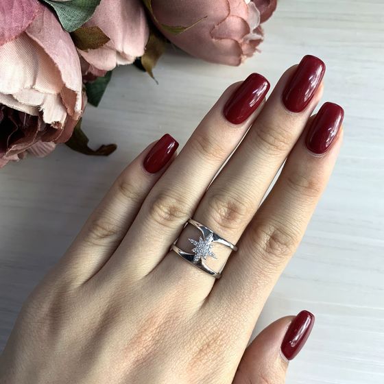 Silver Ring with Fianites