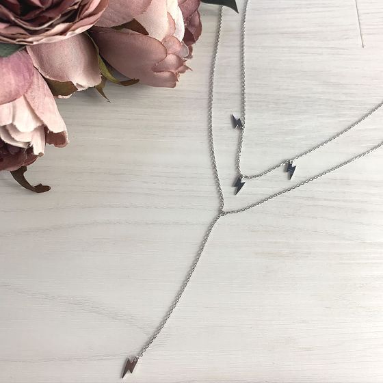 Silver necklace without stones