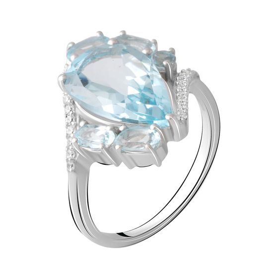 Silver ring with topaz 6.72ct