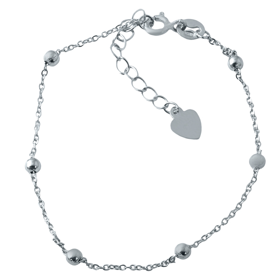Silver leg bracelet without stones