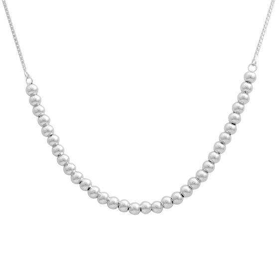 Silver necklace without stones