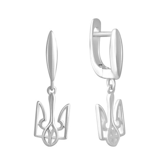Silver earrings without stones