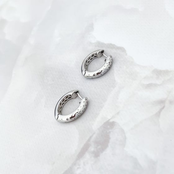 Silver Earrings with Fianites