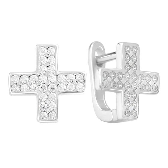 Silver Earrings with Fianites