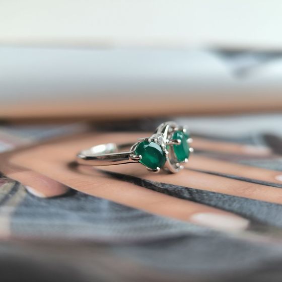 Серебряное кольцо с агатом 1.388ct