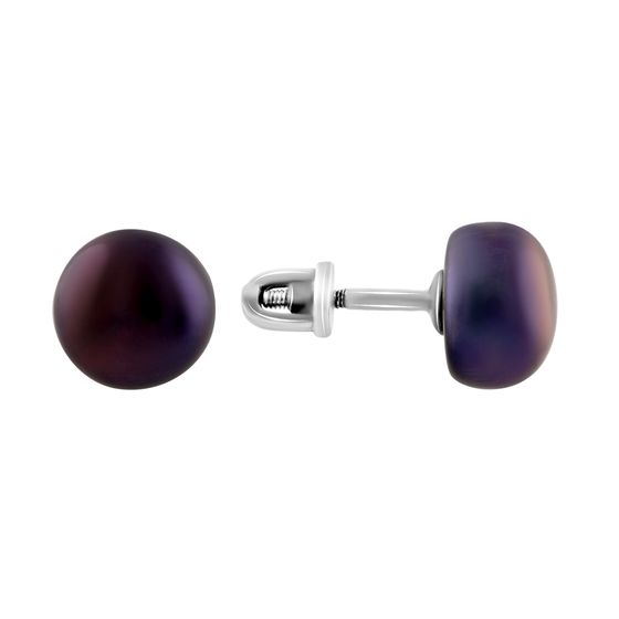 Silver earrings with pearls