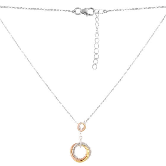 Silver necklace with phianites
