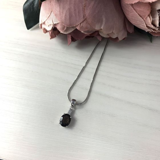 Серебряная подвеска с раухтопазом (дымчатым кварцем) 2.203ct