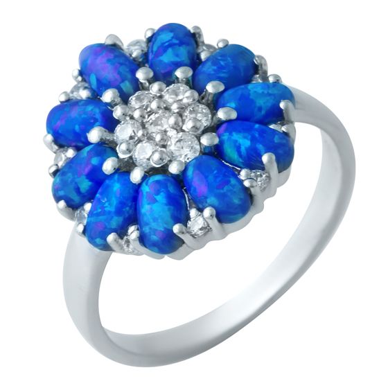 Silver ring with opal 1.523ct