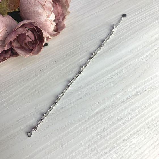Silver bracelet without stones