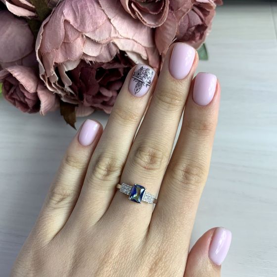Серебряное кольцо с мистик топазом 0.738ct