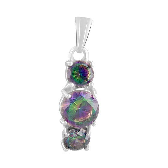 Silver pendant with mystic topaz 5.95ct