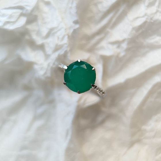 Серебряное кольцо с агатом 3.664ct