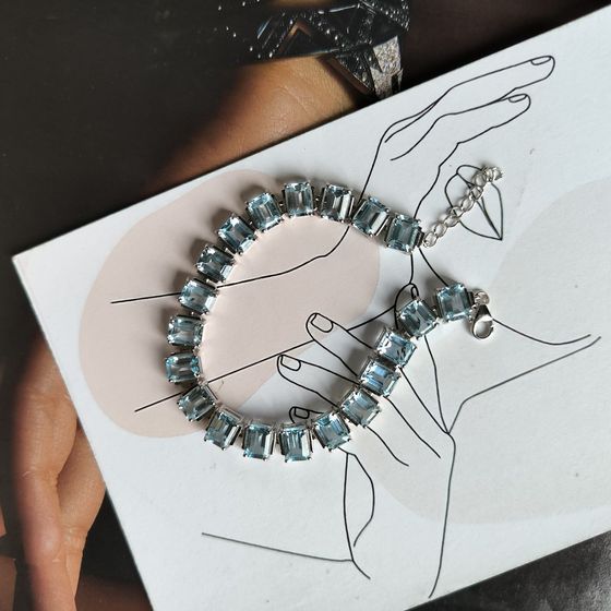 Silver bracelet with topaz 24.425ct