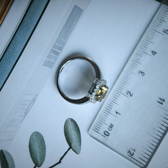 Sterling silver ring with citrine nano 1.538ct
