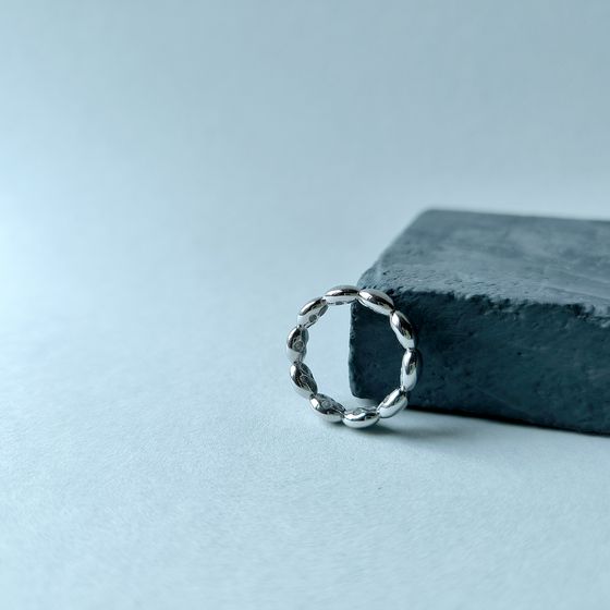 Silver ring without stones