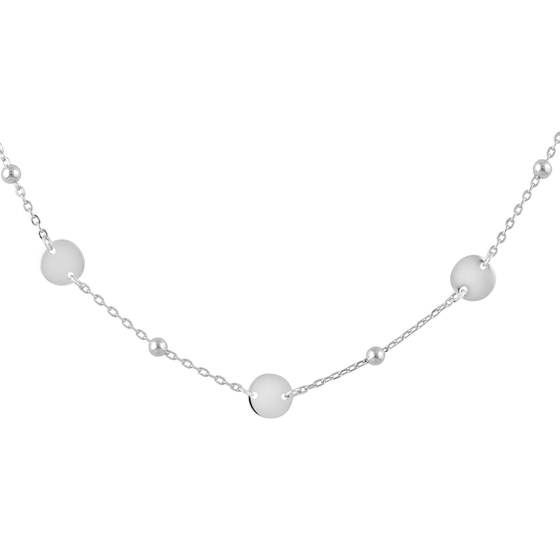 Silver necklace without stones