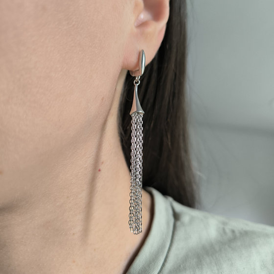 Silver Earrings Without Stones