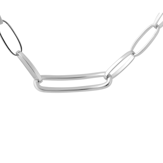 Silver necklace without stones