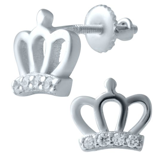 Silver Earrings with Fianites