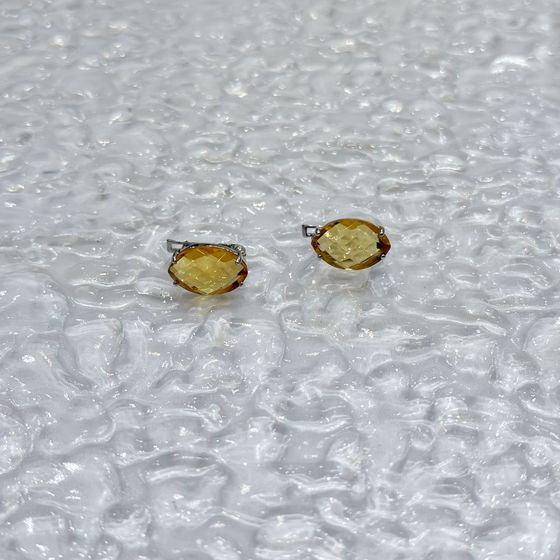 Silver Earrings with Citrine (Nano, 10.5 ct)