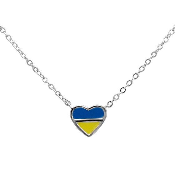 Срібне кольє з емаллю