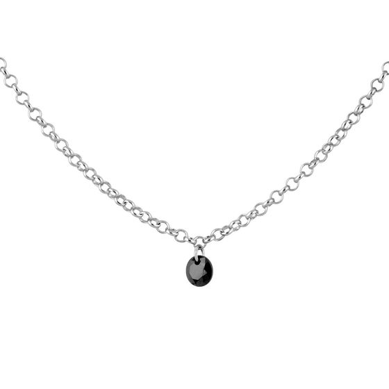 Silver necklace with spinel