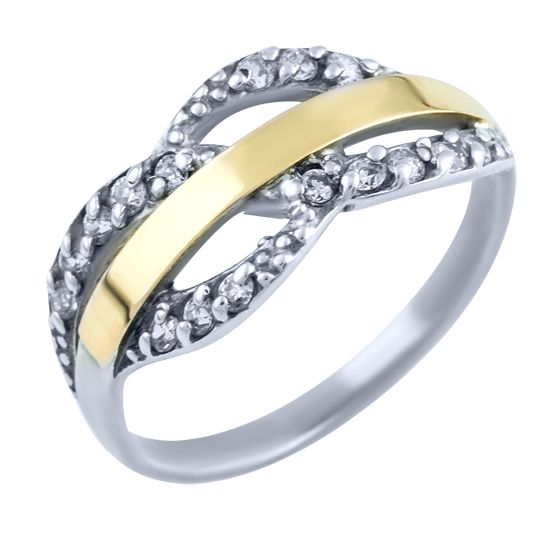 Silver Ring with Fianites