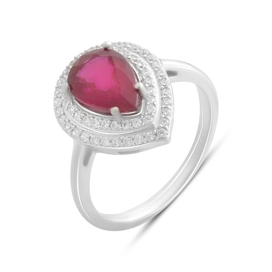Серебряное кольцо с рубином 3.013ct