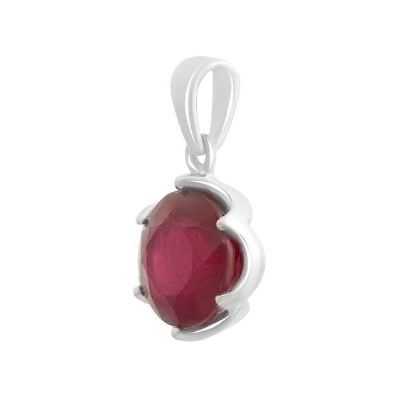 Серебряная подвеска с рубином 3.925ct