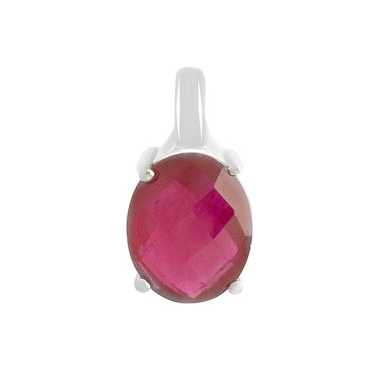 Серебряная подвеска с рубином 3.233ct