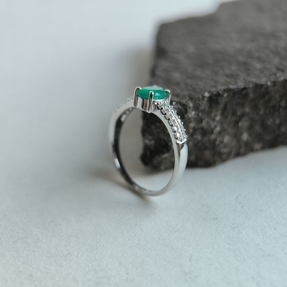 Серебряное кольцо с агатом 1.027ct