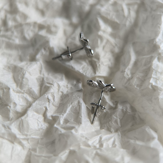 Silver Earrings with Cubic Zirconia
