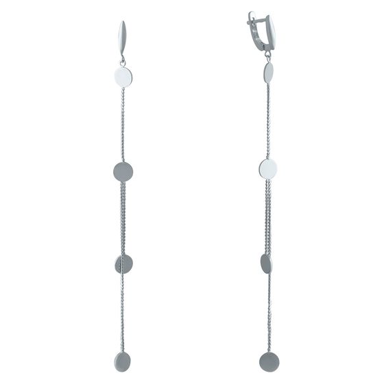 Silver earrings without stones