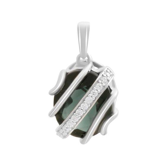 London Blue 3.938ct sterling silver topaz pendant